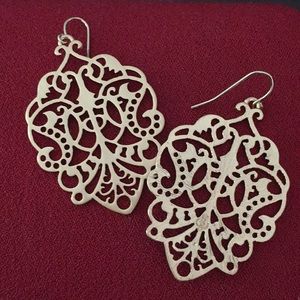 Brass ornate earrings